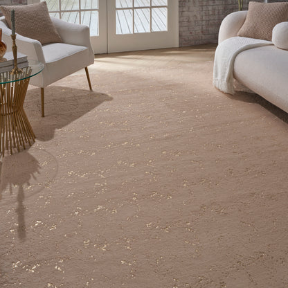 Nourison Home Cozy Shimmer  Beige Gold  Contemporary