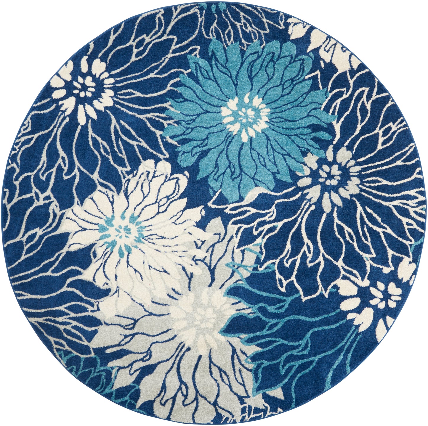 Nourison Home Passion PSN17 Navy Ivory Contemporary Power-loomed Rugs