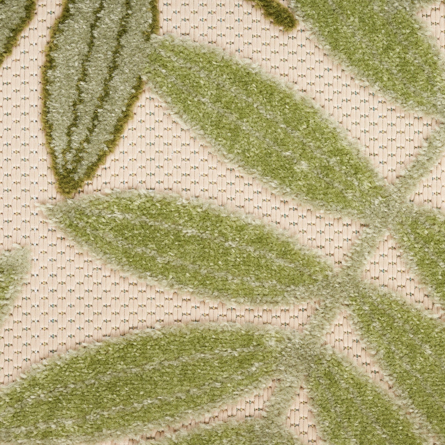 Nourison Home Aloha  Ivory Green  Contemporary