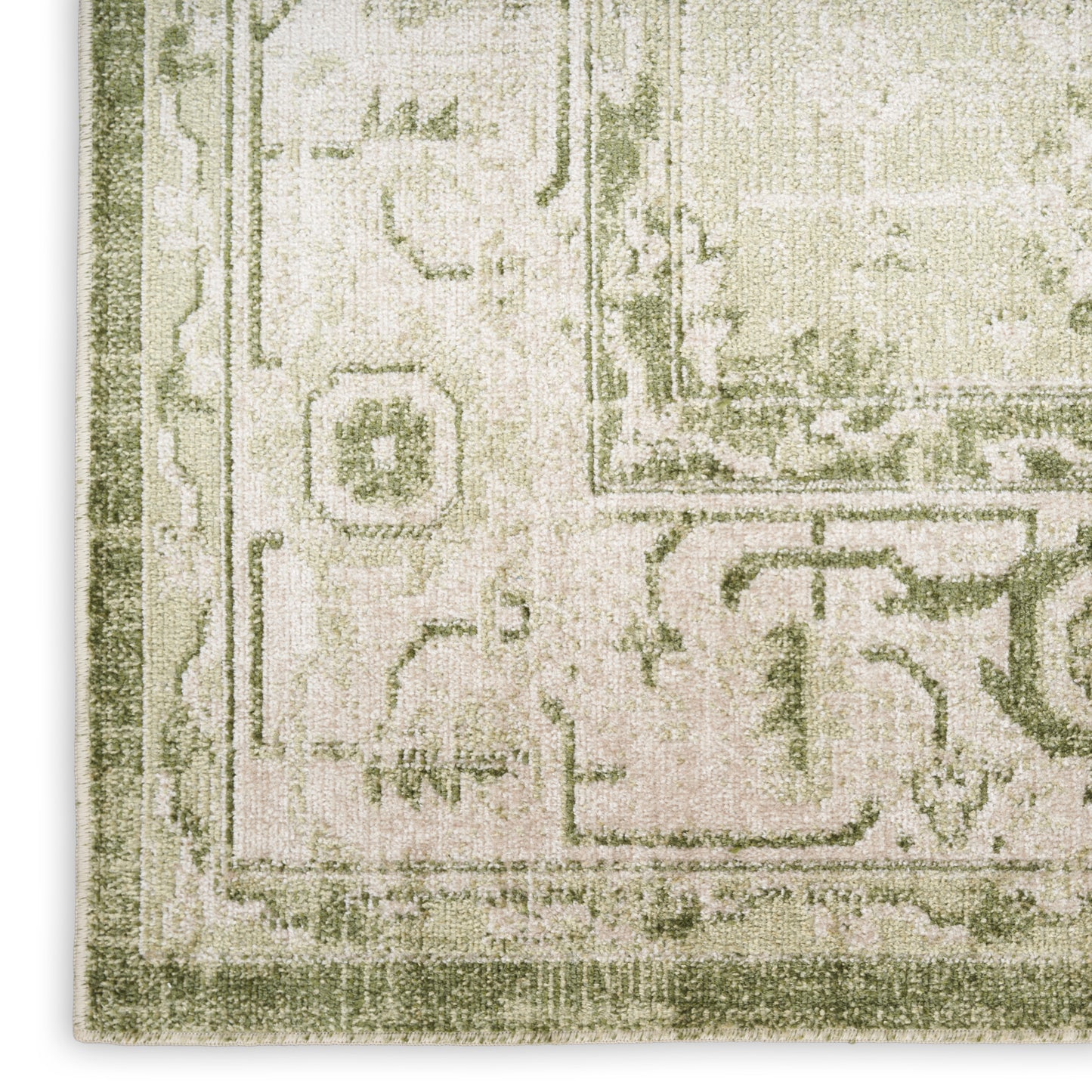 Nourison Home Astra Machine Washable  Ivory Green  Traditional