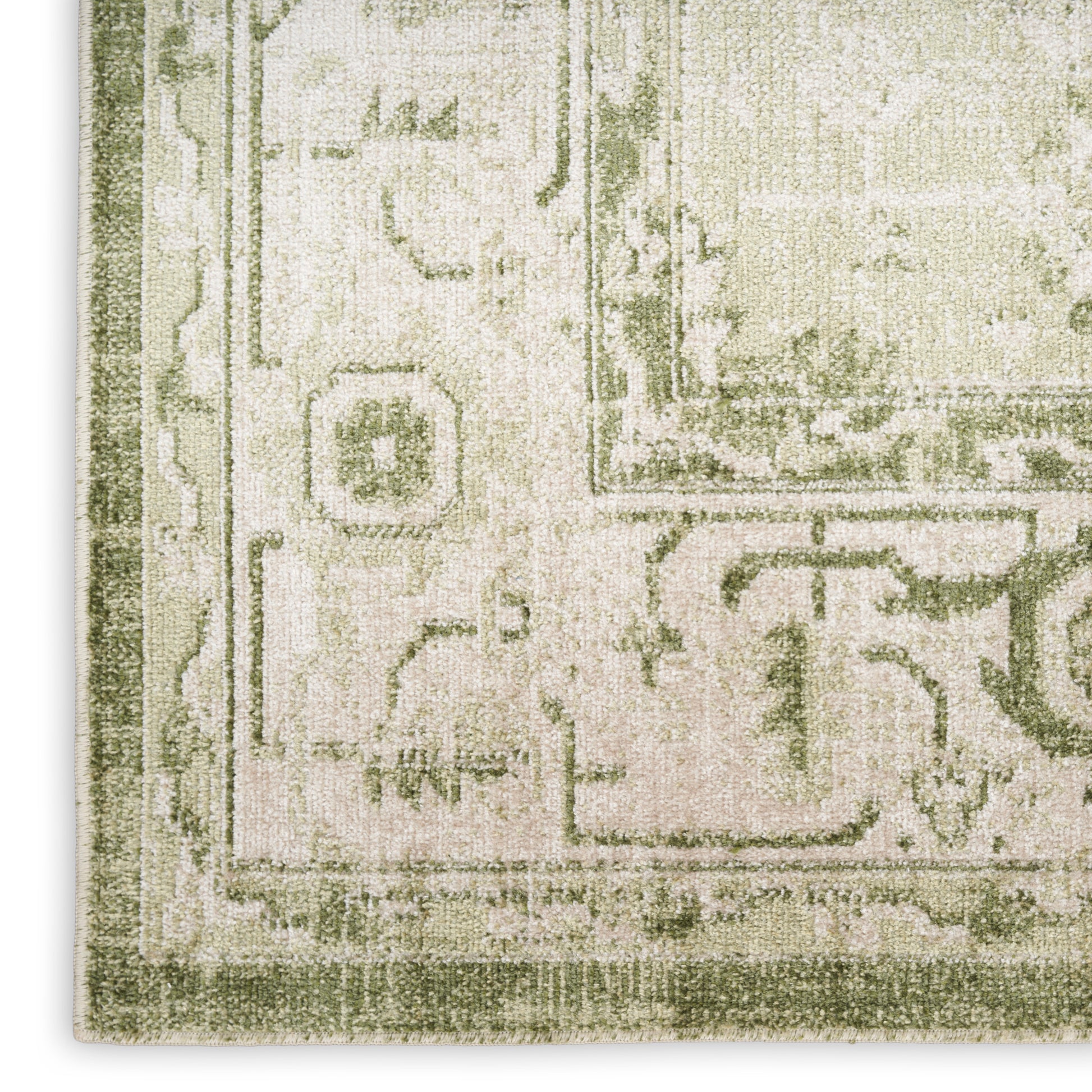 Nourison Home Astra Machine Washable  Ivory Green  Traditional