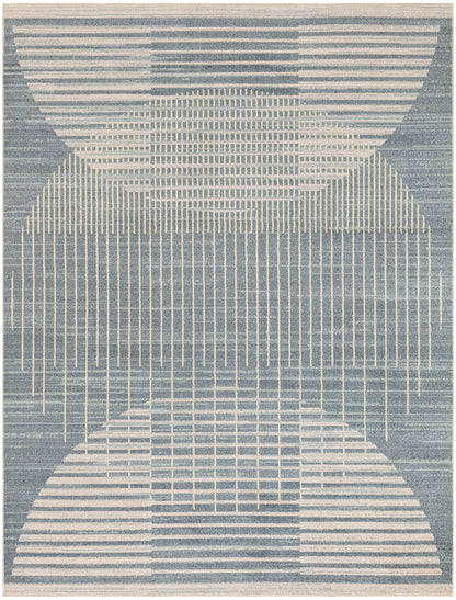 Nourison Home Astra Machine Washable ASW03 Blue Contemporary Power-loomed Rug