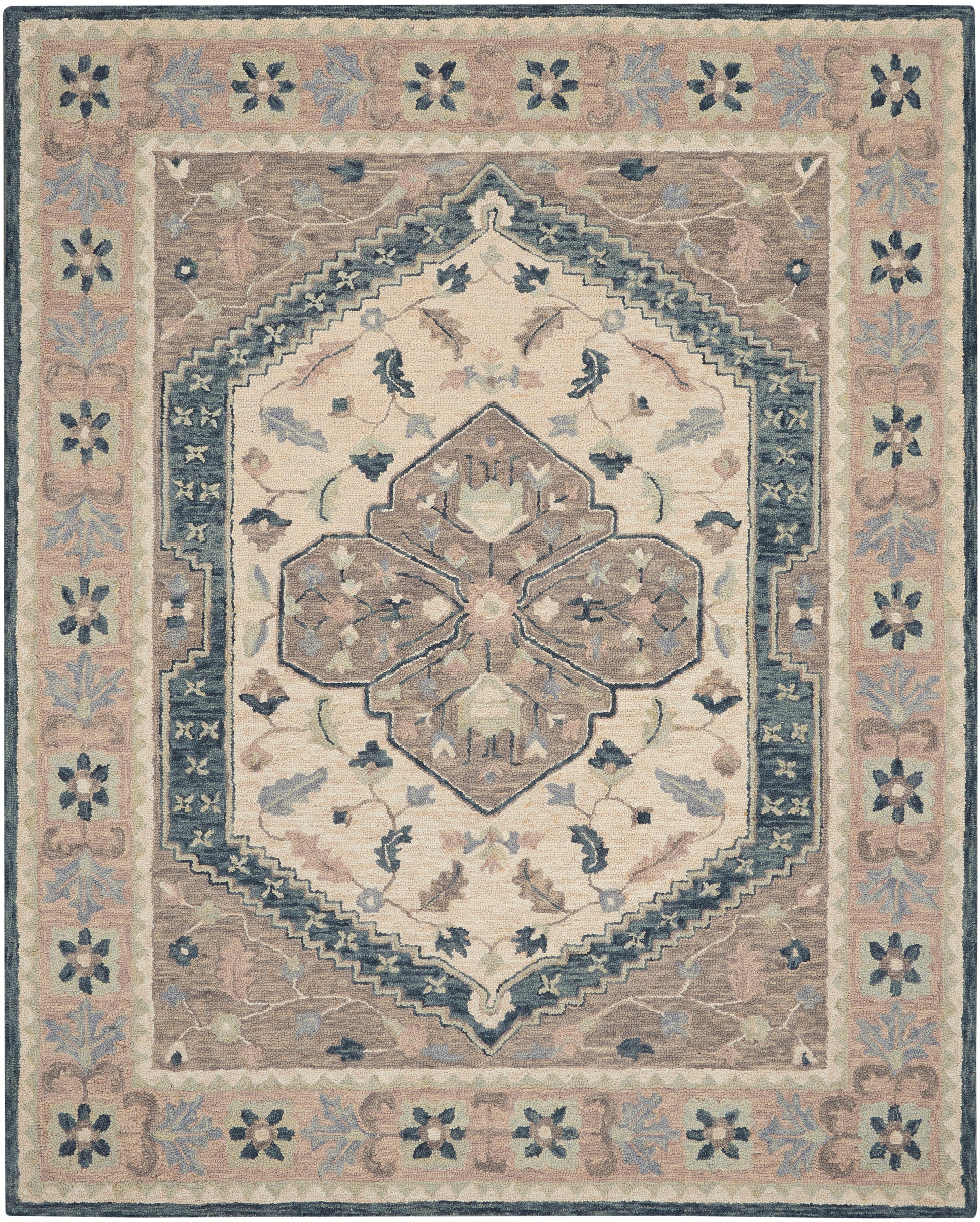 Nourison Home Bahari  Grey  Traditional