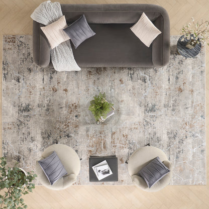Nourison Home Glitz  Grey Multicolor  Contemporary