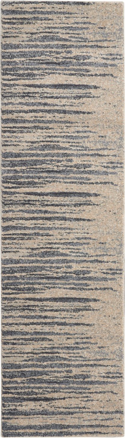 Nourison Home Moroccan Celebration KI387 Blue Beige Contemporary Power-loomed Rug