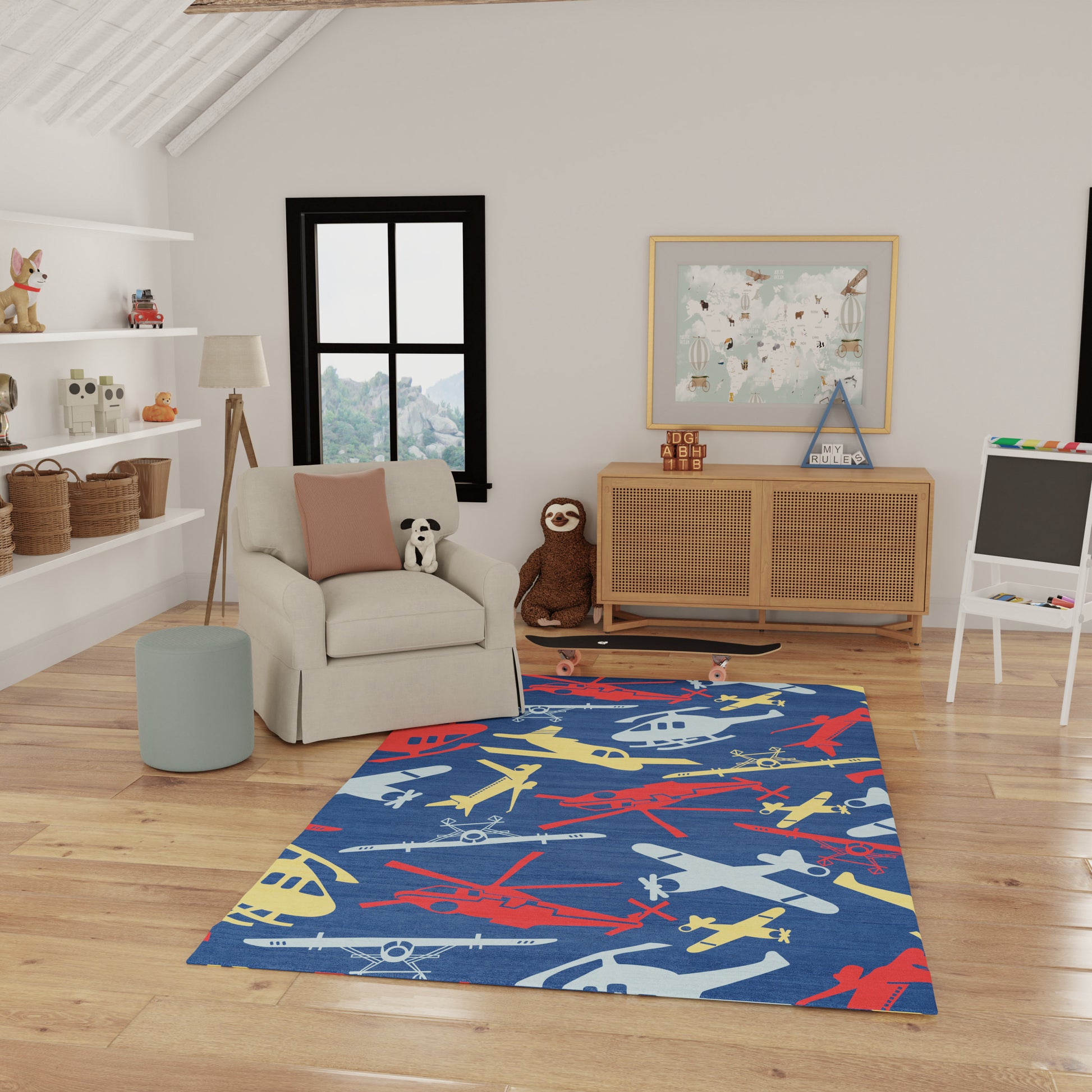 Nourison Home Imagination  Navy Multicolor  Contemporary