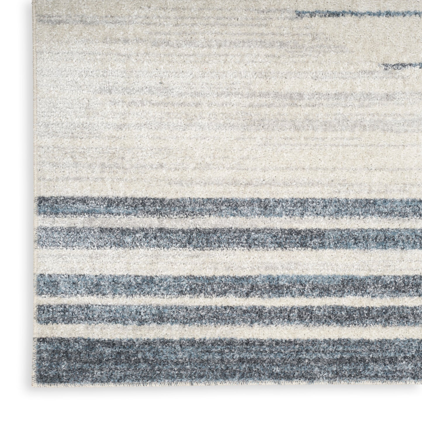 Nourison Home Astra Machine Washable  Ivory Blue  Contemporary