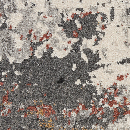 Nourison Home Tangra  Grey Multicolor  Contemporary
