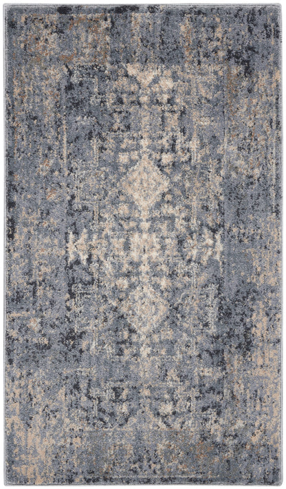 Nourison Home Moroccan Celebration KI3M1 Slate Traditional Power-loomed Rug