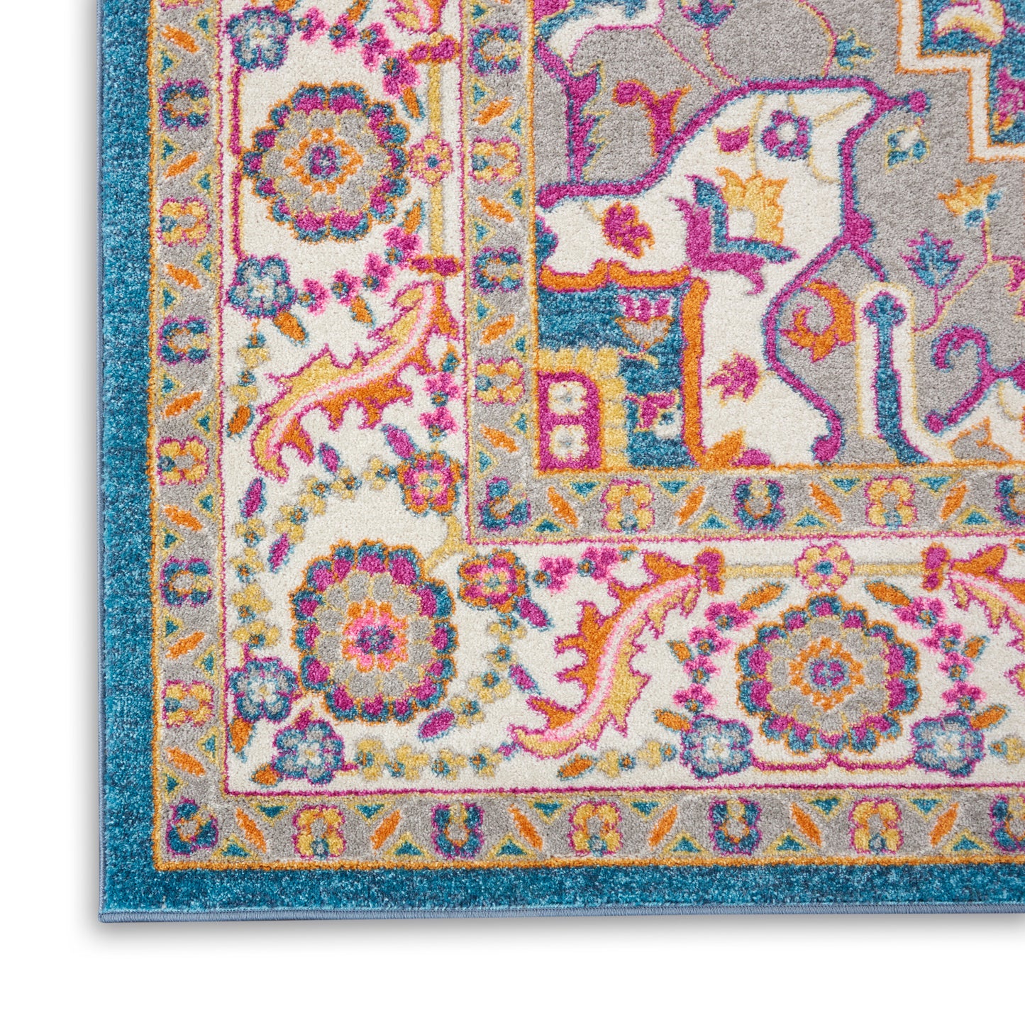 Nourison Home Passion  Teal Multicolor  Transitional