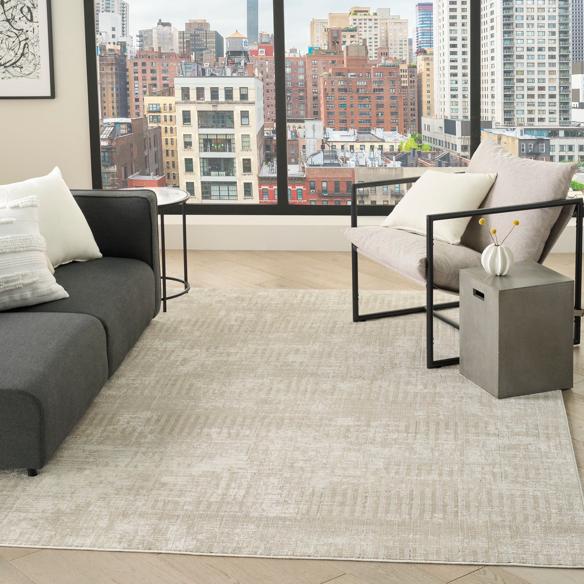 DKNY Grand Street  Ivory Beige  Contemporary