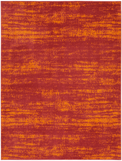 Nourison Home Nourison Essentials NRE03 Red Contemporary Power-loomed Rug