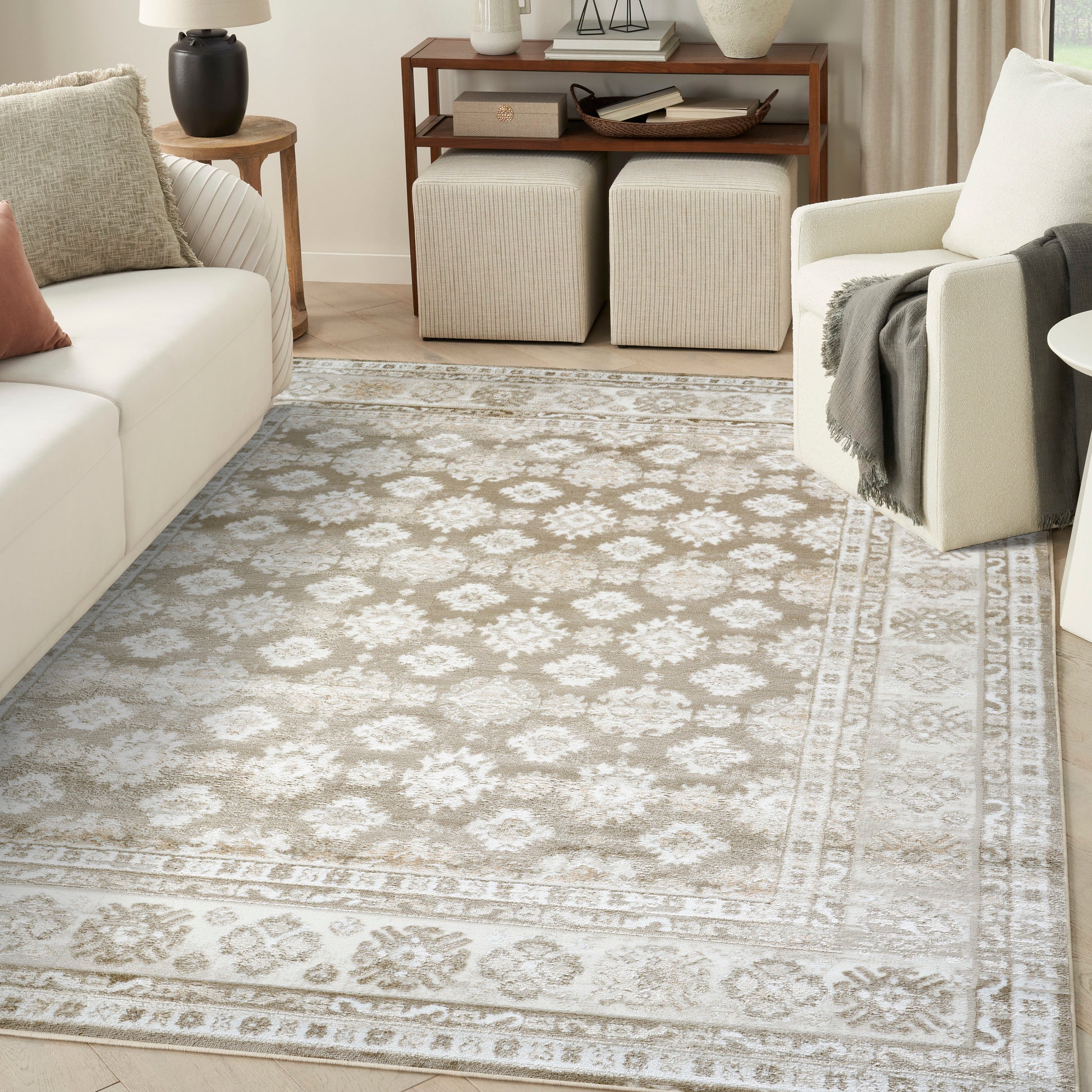 Nourison Home Dekor  Ivory Taupe  Traditional