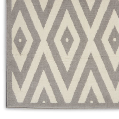Nourison Home Grafix  White Grey  Contemporary