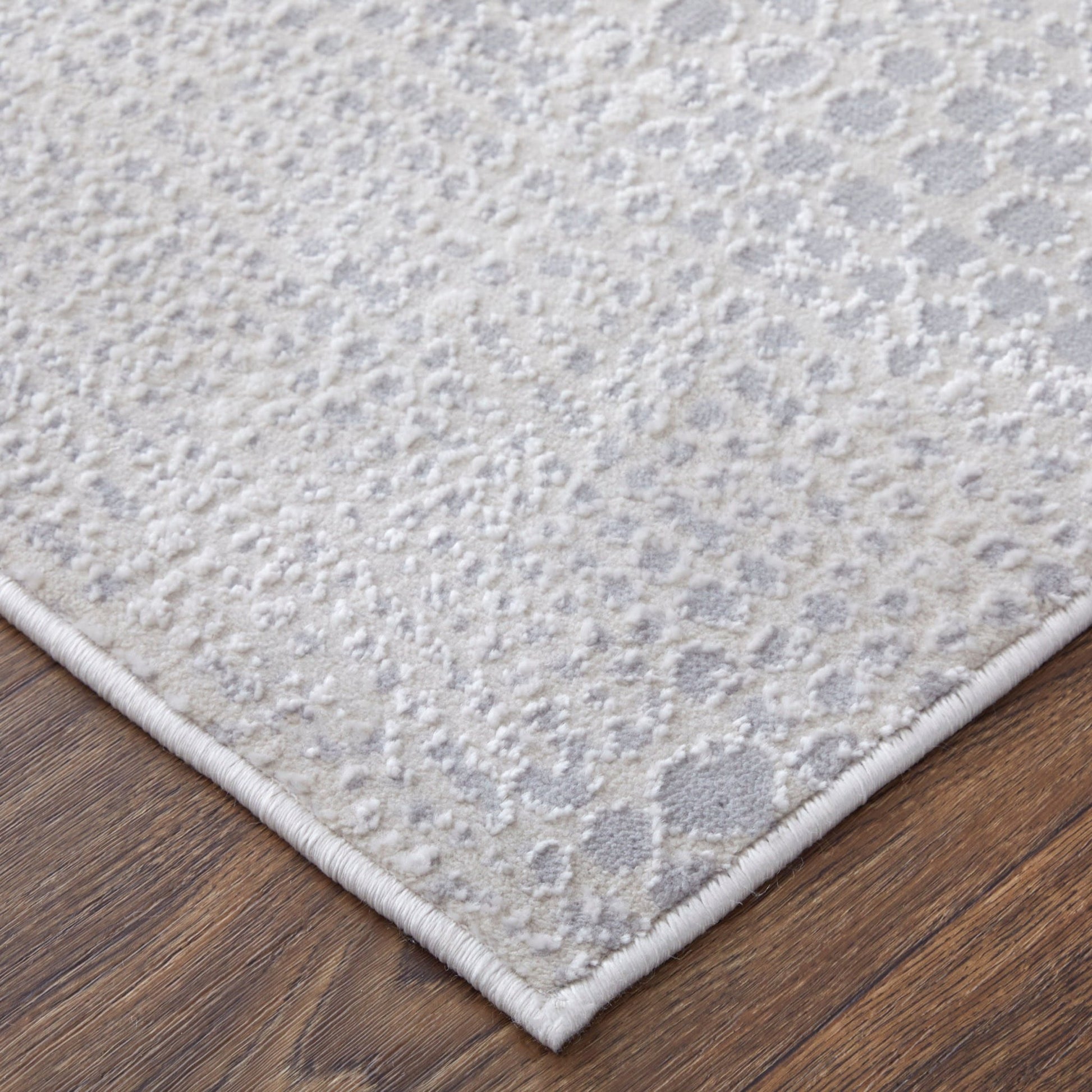 Feizy Prasad 39N8F Ivory Gray Modern/Casual Rug - Rugs - Feizy - Atlanta Designer Rugs
