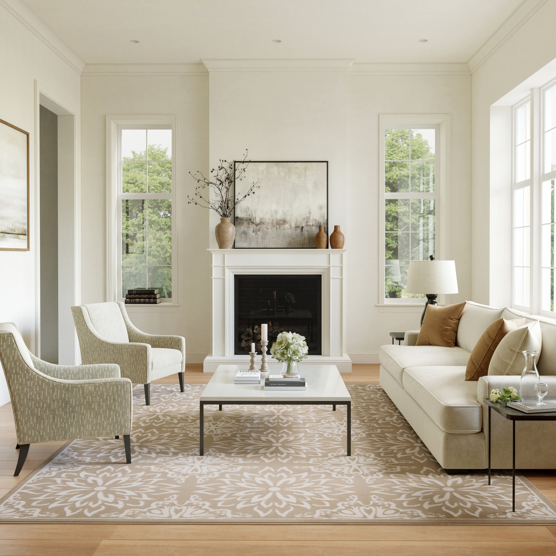 Nourison Home Jubilant  Taupe  Transitional