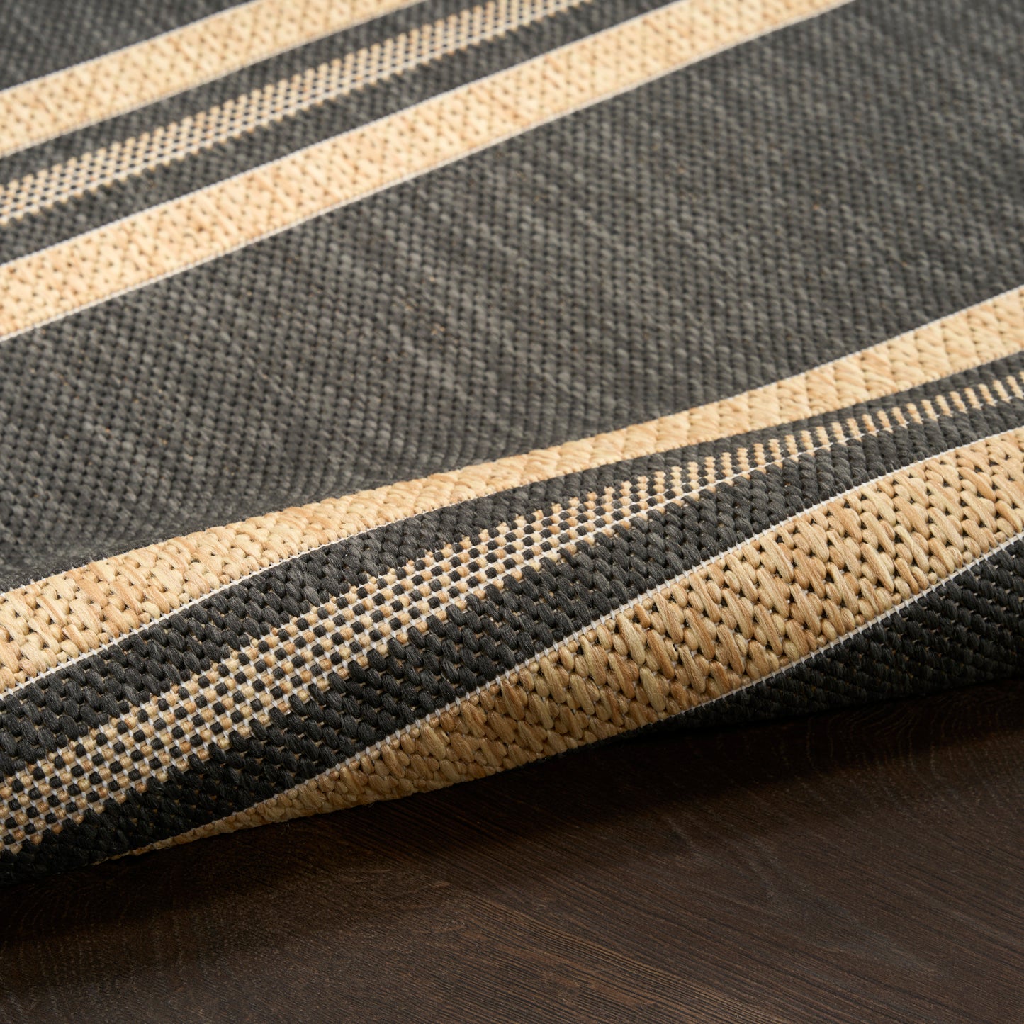 Nourison Home Horizon Indoor/Outdoor  Charcoal  Contemporary
