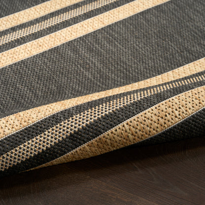 Nourison Home Horizon Indoor/Outdoor  Charcoal  Contemporary