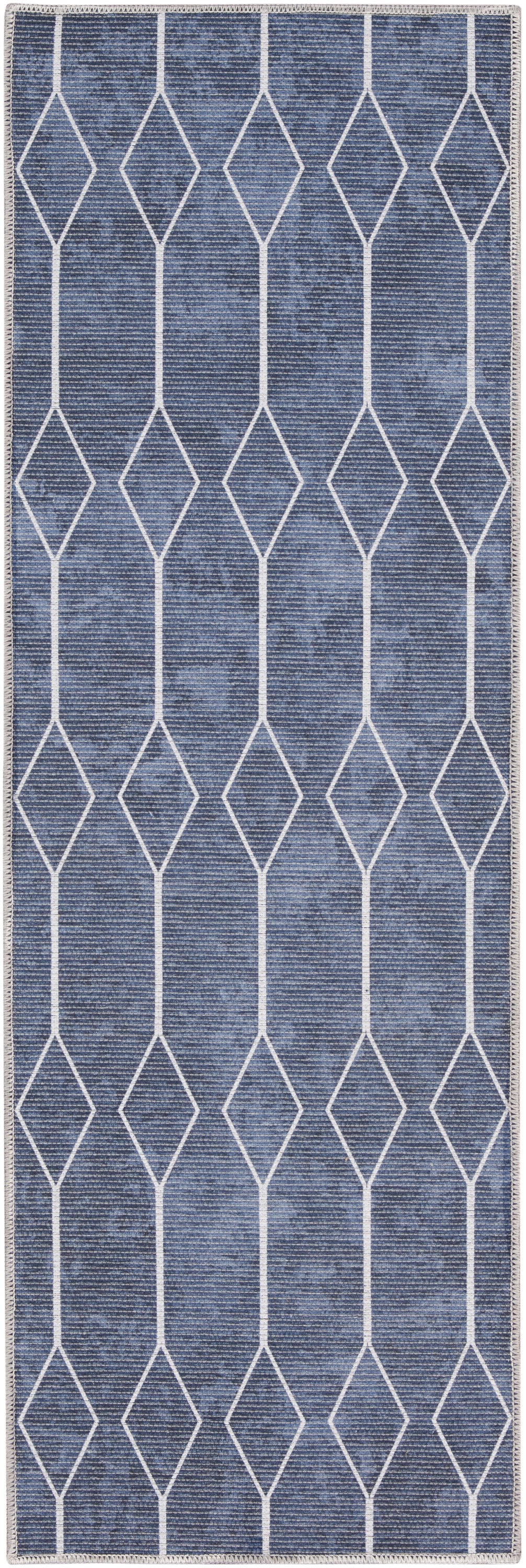 Nourison Home New Concept Washables SR107 Navy Contemporary Machine Woven Rug