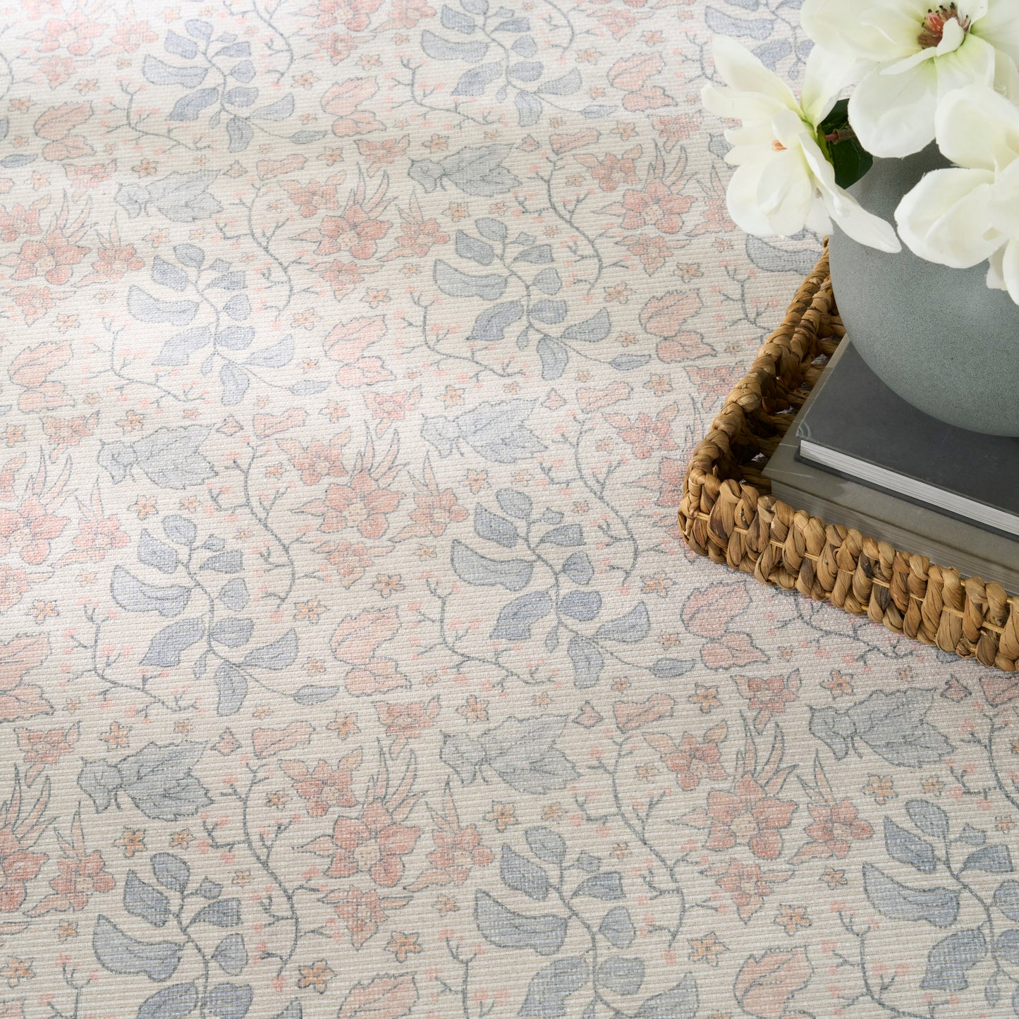 Nourison Home Botanical Washables  Ivory Multicolor  Contemporary