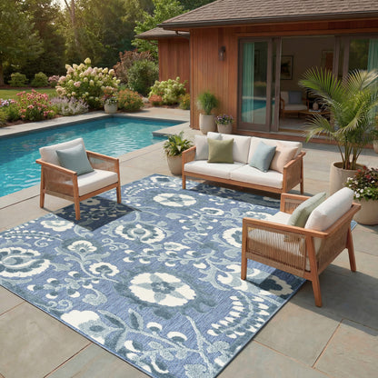 Nourison Home Aloha  Blue  Contemporary