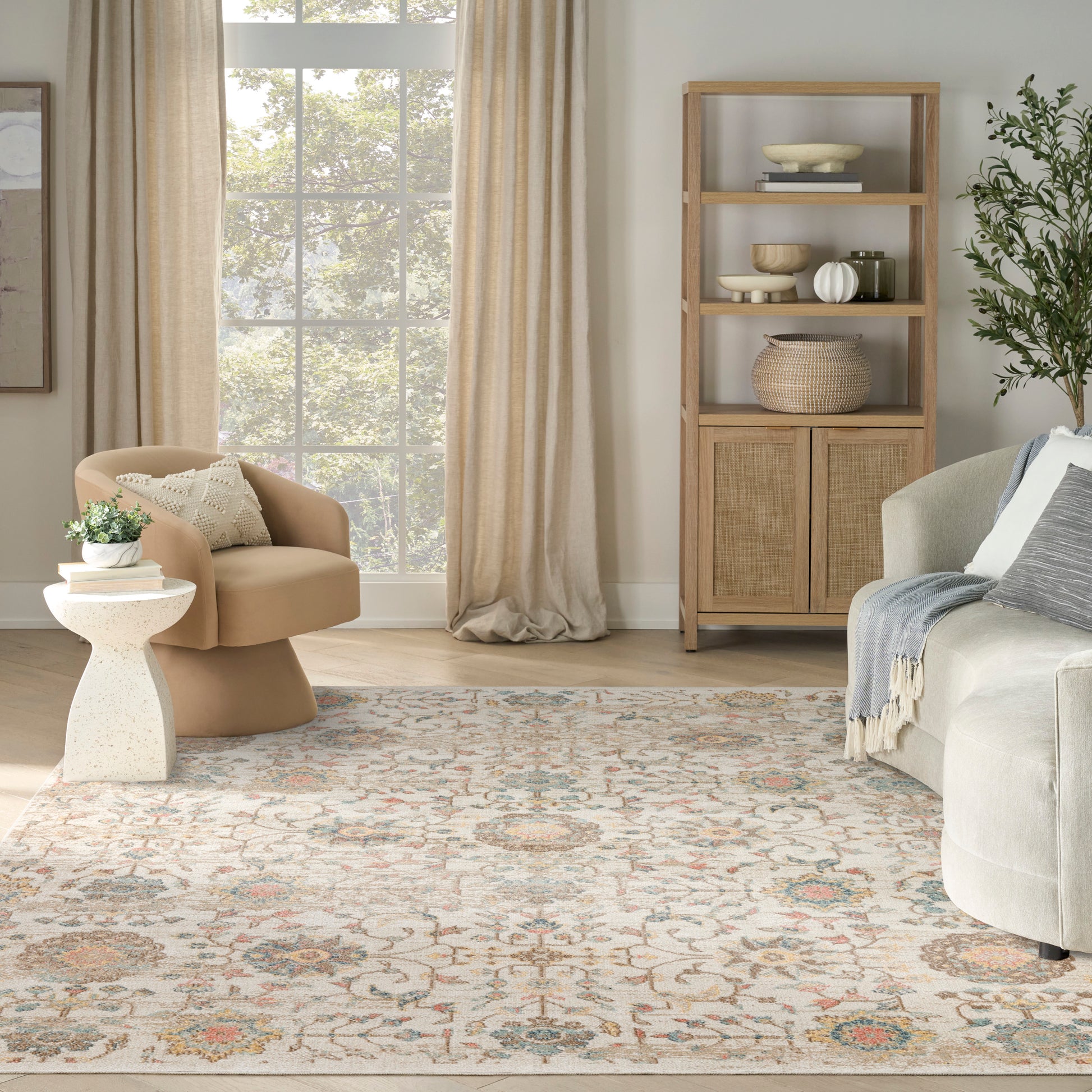 Nourison Home Washable Decor  Beige  Traditional