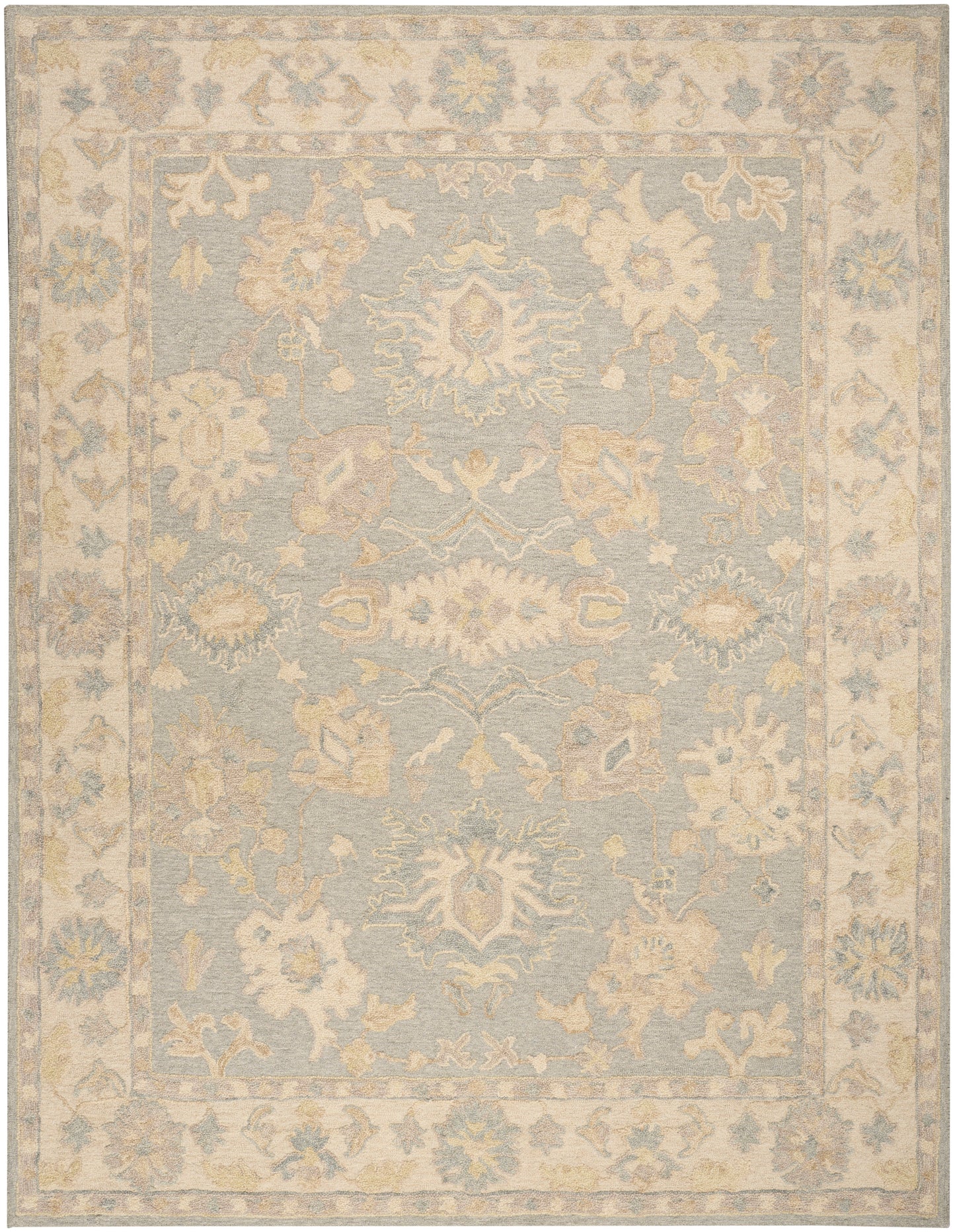 Nourison Home Maison MSO03 Blue Ivory Traditional Hand Tufted Rug