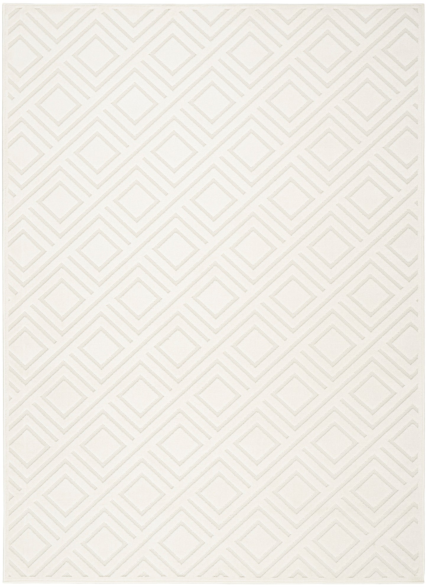 Nourison Home Care Free CAF03 Ivory Contemporary Loom-woven Rug