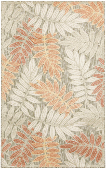 Nourison Home Aloha ALH18 Sage Rose Contemporary Power-loomed Rugs