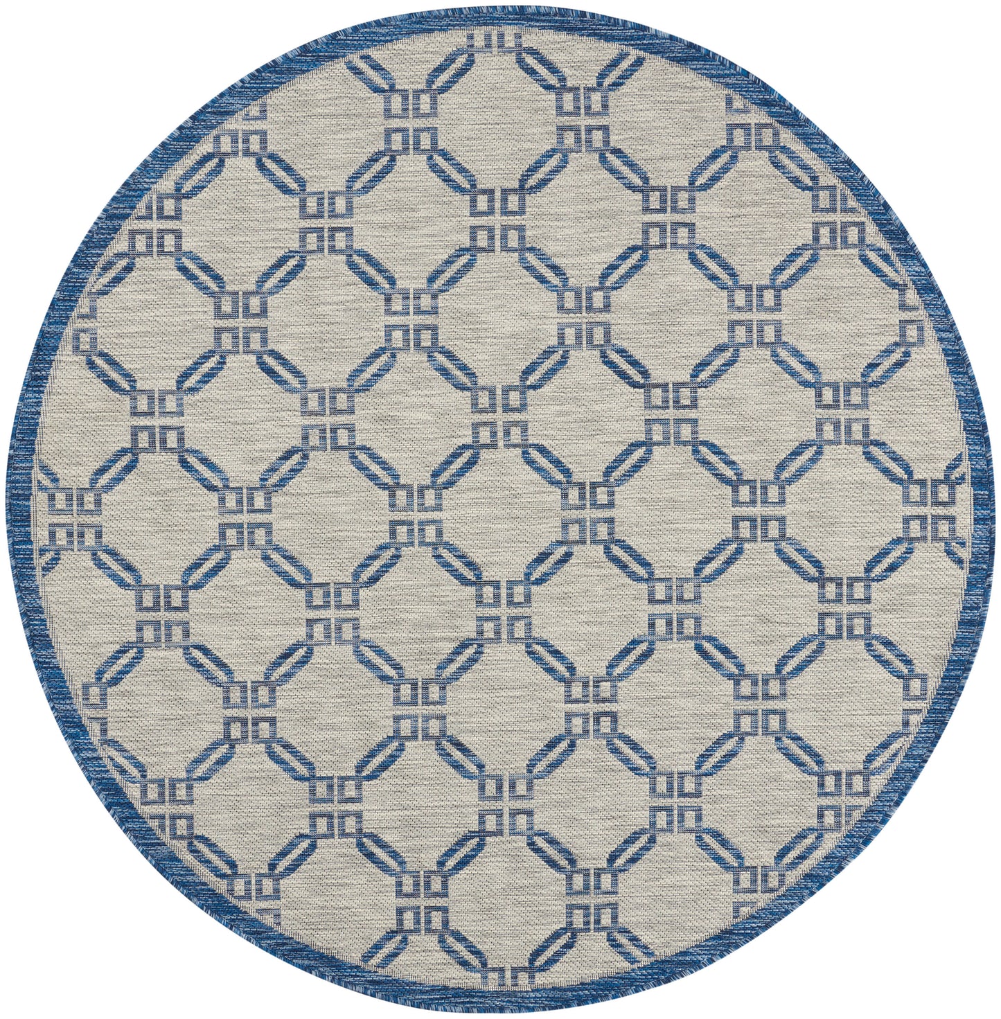 Nourison Home Country Side CTR02 Ivory Blue Transitional Power-loomed Rug
