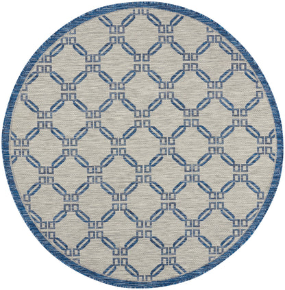 Nourison Home Country Side CTR02 Ivory Blue Transitional Power-loomed Rug