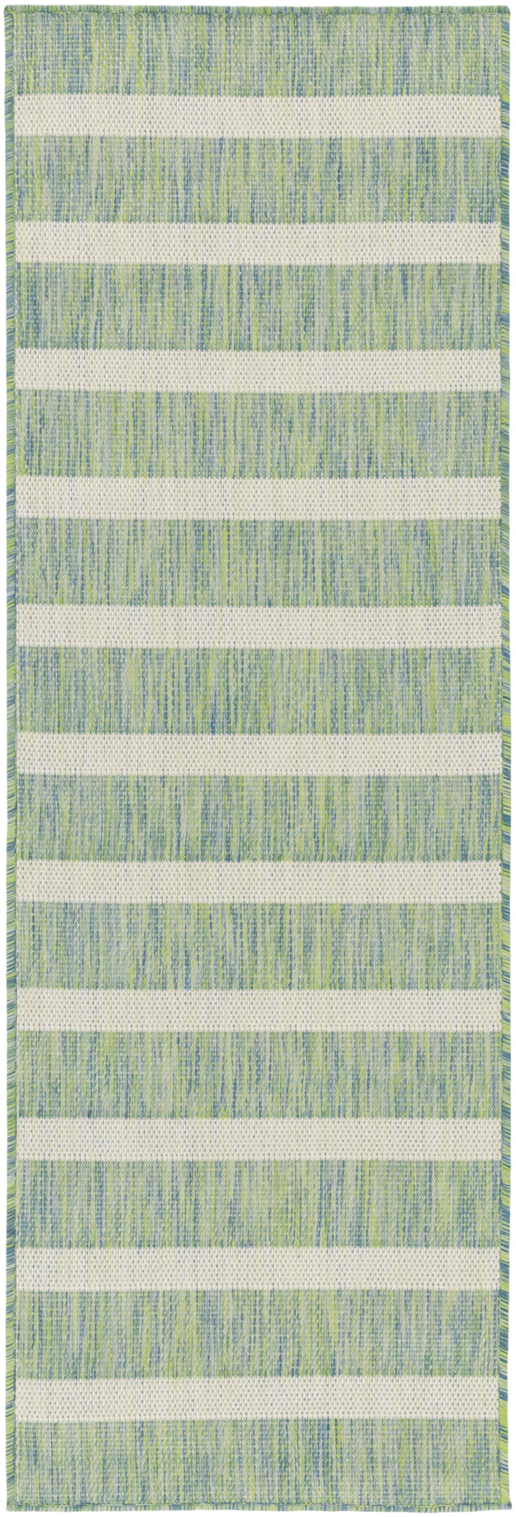 Nourison Home Positano POS03 Blue Green Ivory Contemporary Power-loomed Rug