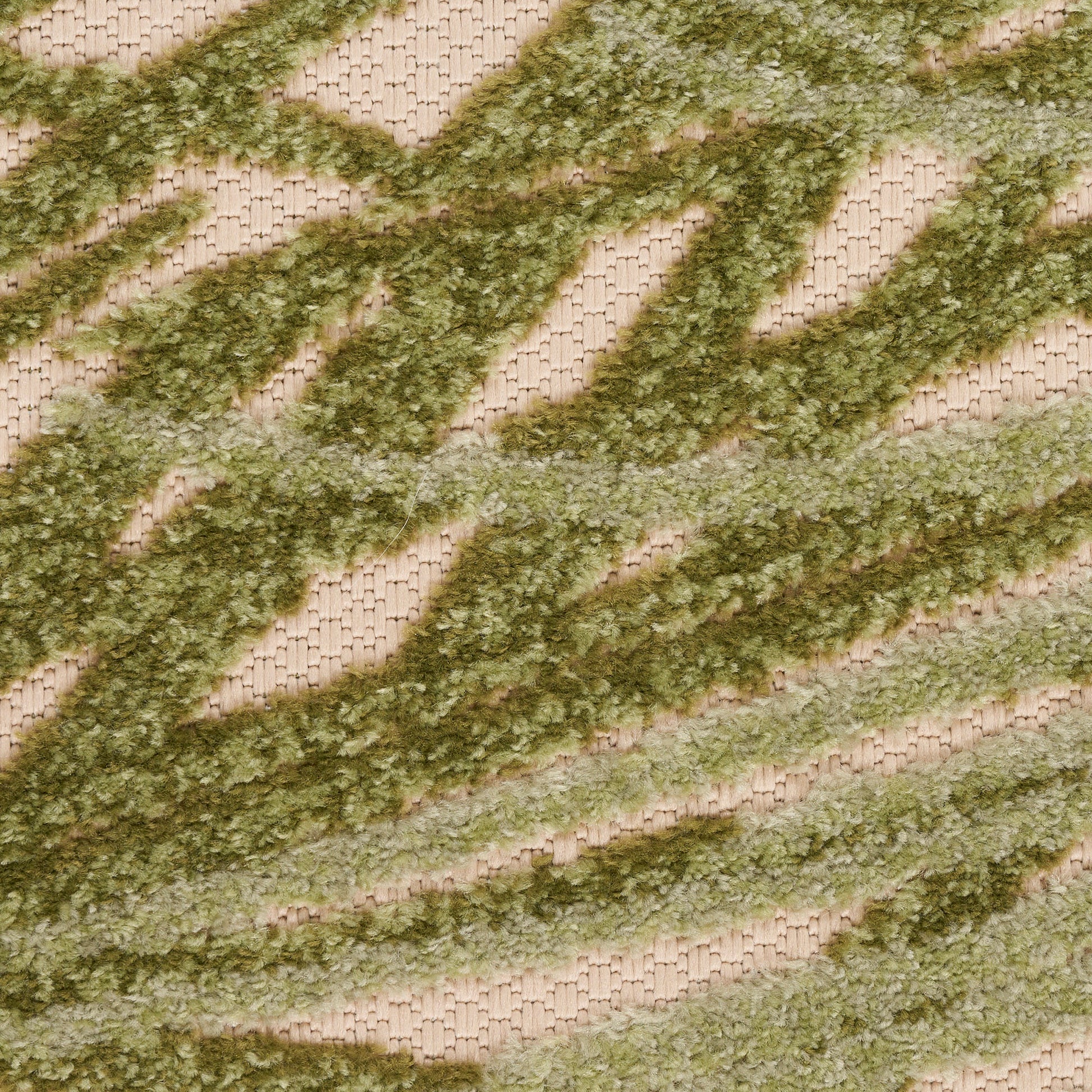Nourison Home Aloha  Ivory Green  Contemporary