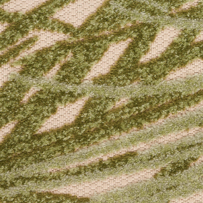 Nourison Home Aloha  Ivory Green  Contemporary