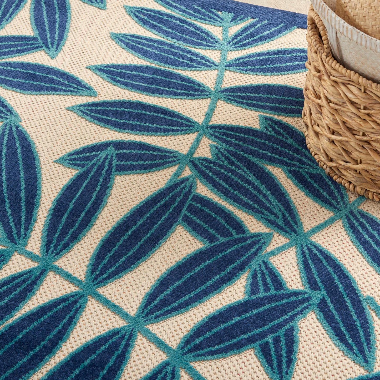 Nourison Home Aloha  Navy  Contemporary