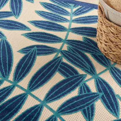 Nourison Home Aloha  Navy  Contemporary