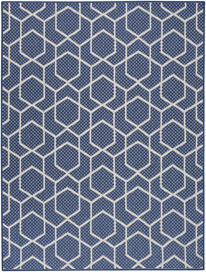 Nourison Home Horizon Indoor/Outdoor HOZ01 Navy Contemporary Power-loomed Rug