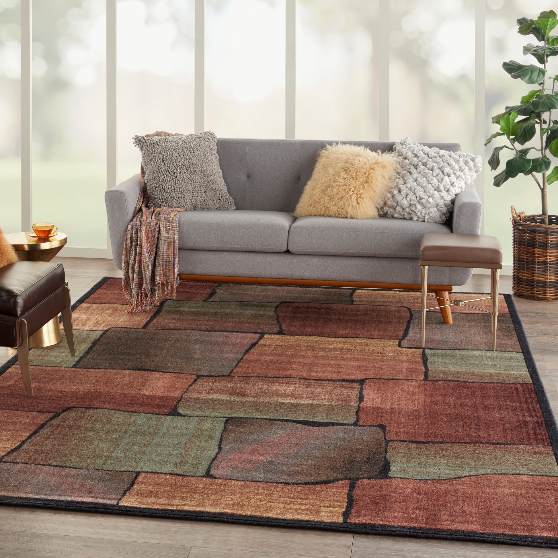 Nourison Home Expressions  Multicolor  Contemporary