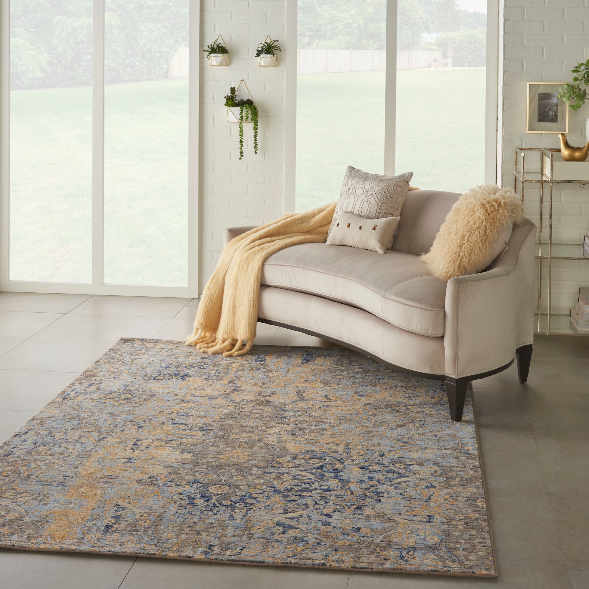 Nourison Home Majestic  Beige Blue  Transitional