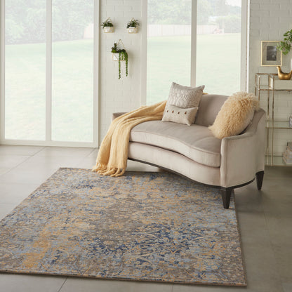 Nourison Home Majestic  Beige Blue  Transitional