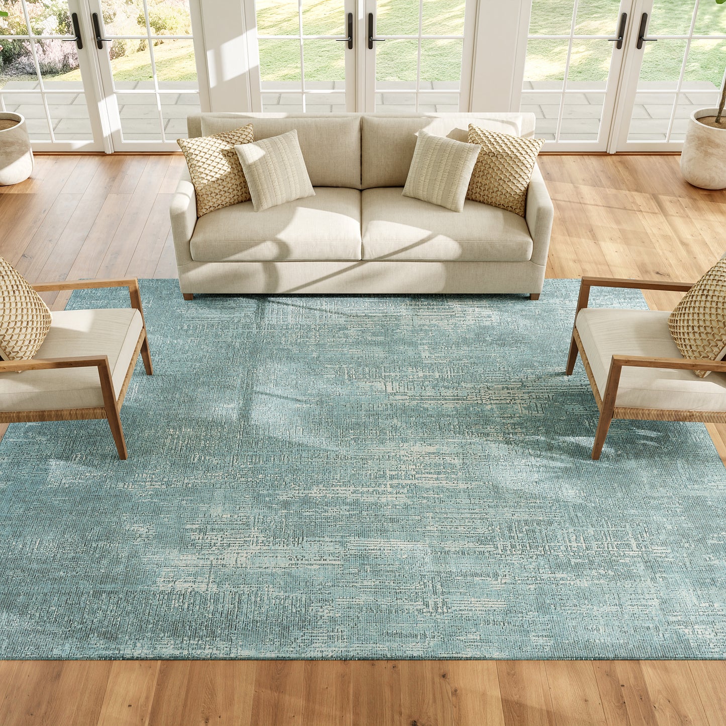 Nourison Home Botanical Washables  Green  Contemporary