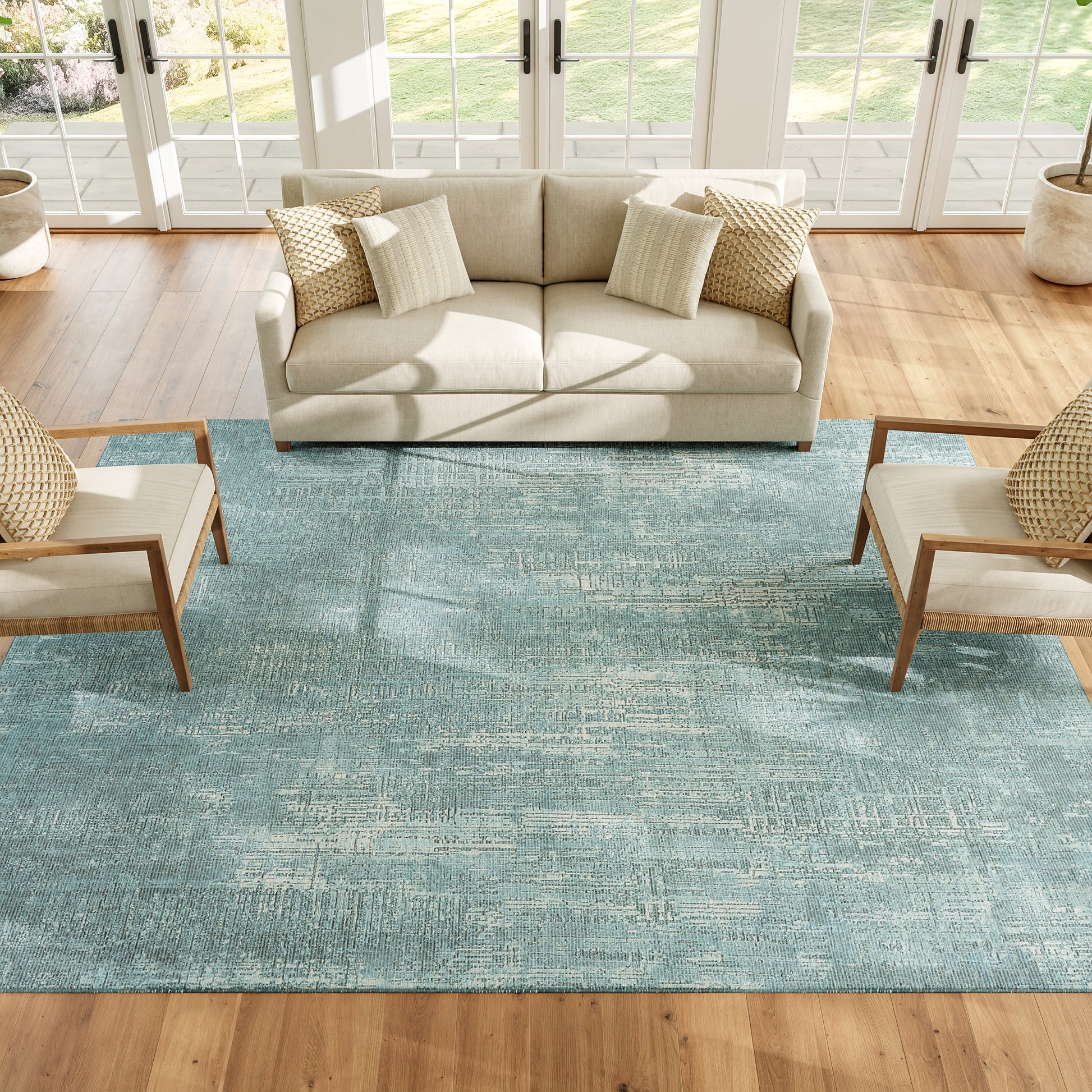 Nourison Home Botanical Washables  Green  Contemporary