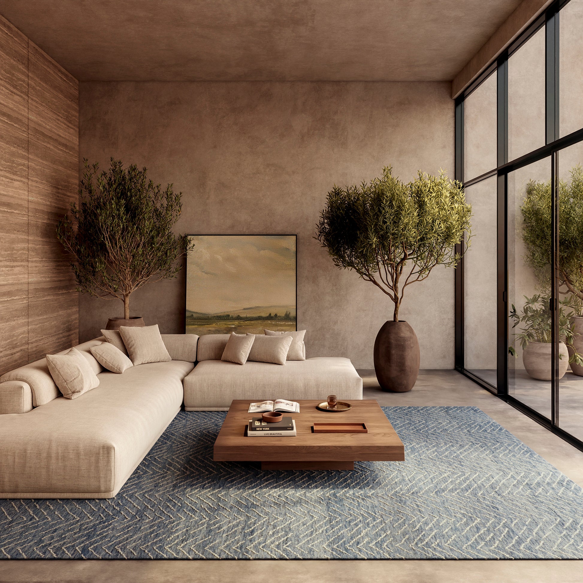 Nourison Home Colorado  Indigo Ivory  Contemporary