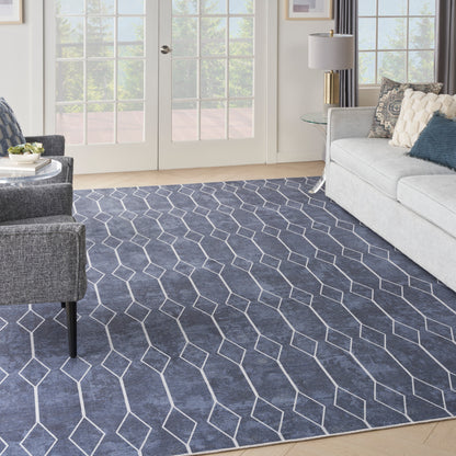 Nourison Home New Concept Washables  Navy  Contemporary