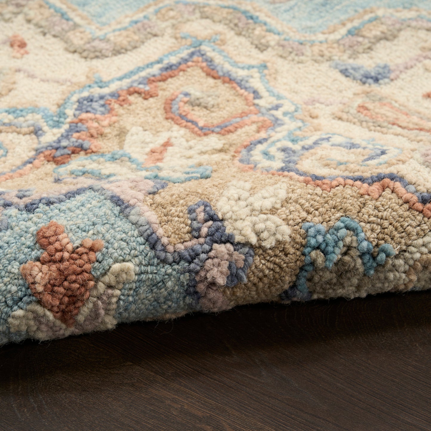 Nourison Home Maison  Light Blue Ivory  Traditional