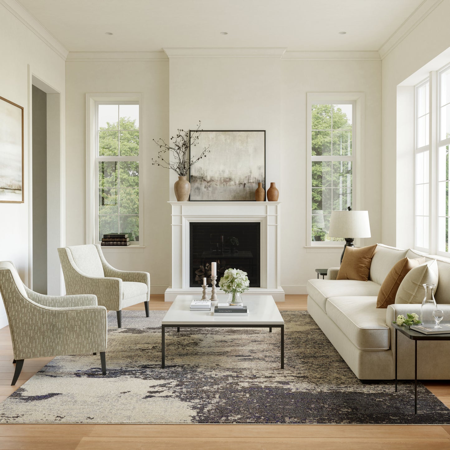 Nourison Home Celestial  Ivory Grey  Contemporary