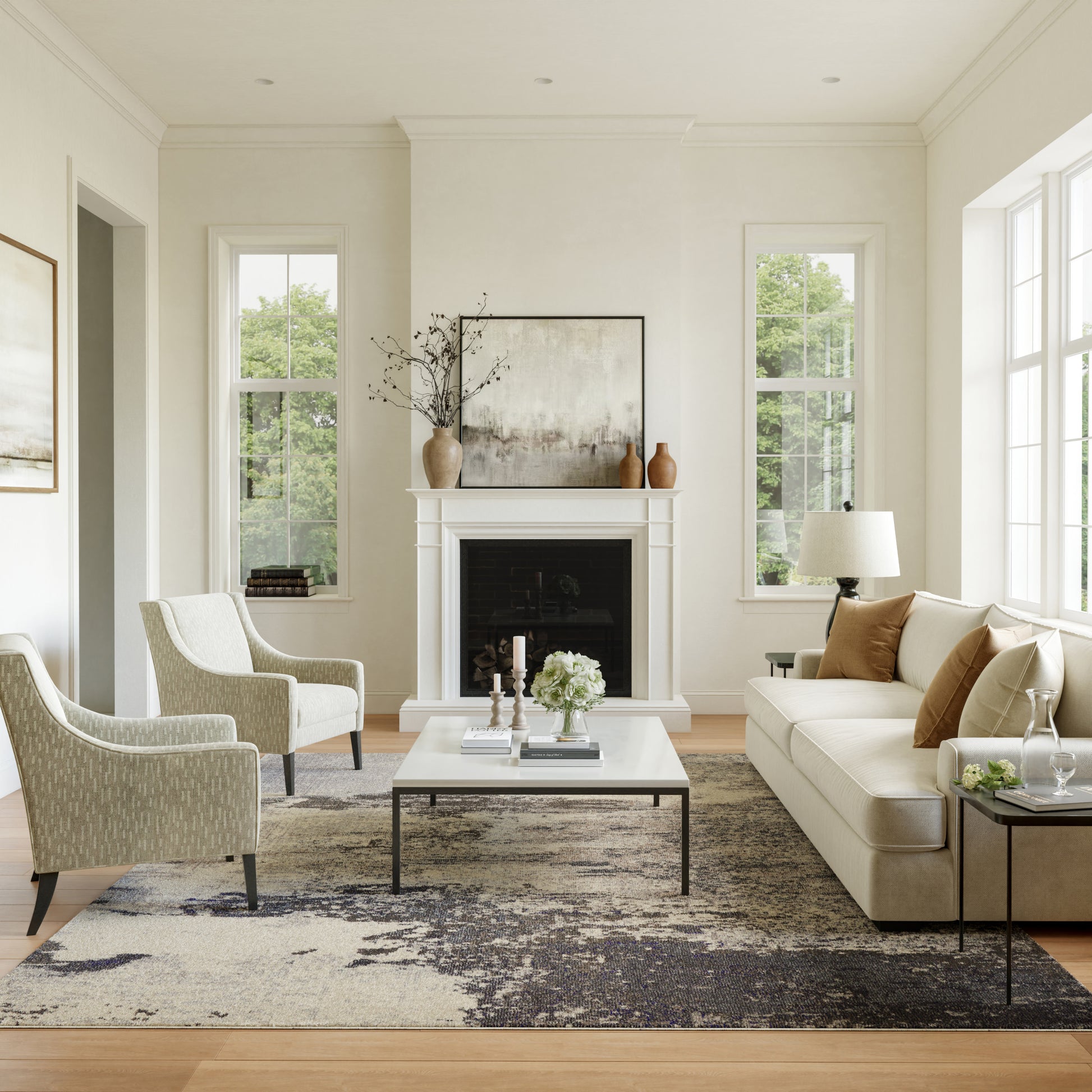 Nourison Home Celestial  Ivory Grey  Contemporary