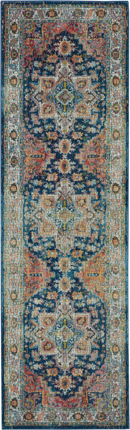 Nourison Home Ankara Global ANR11 Blue Multicolor Traditional Power-loomed Rug