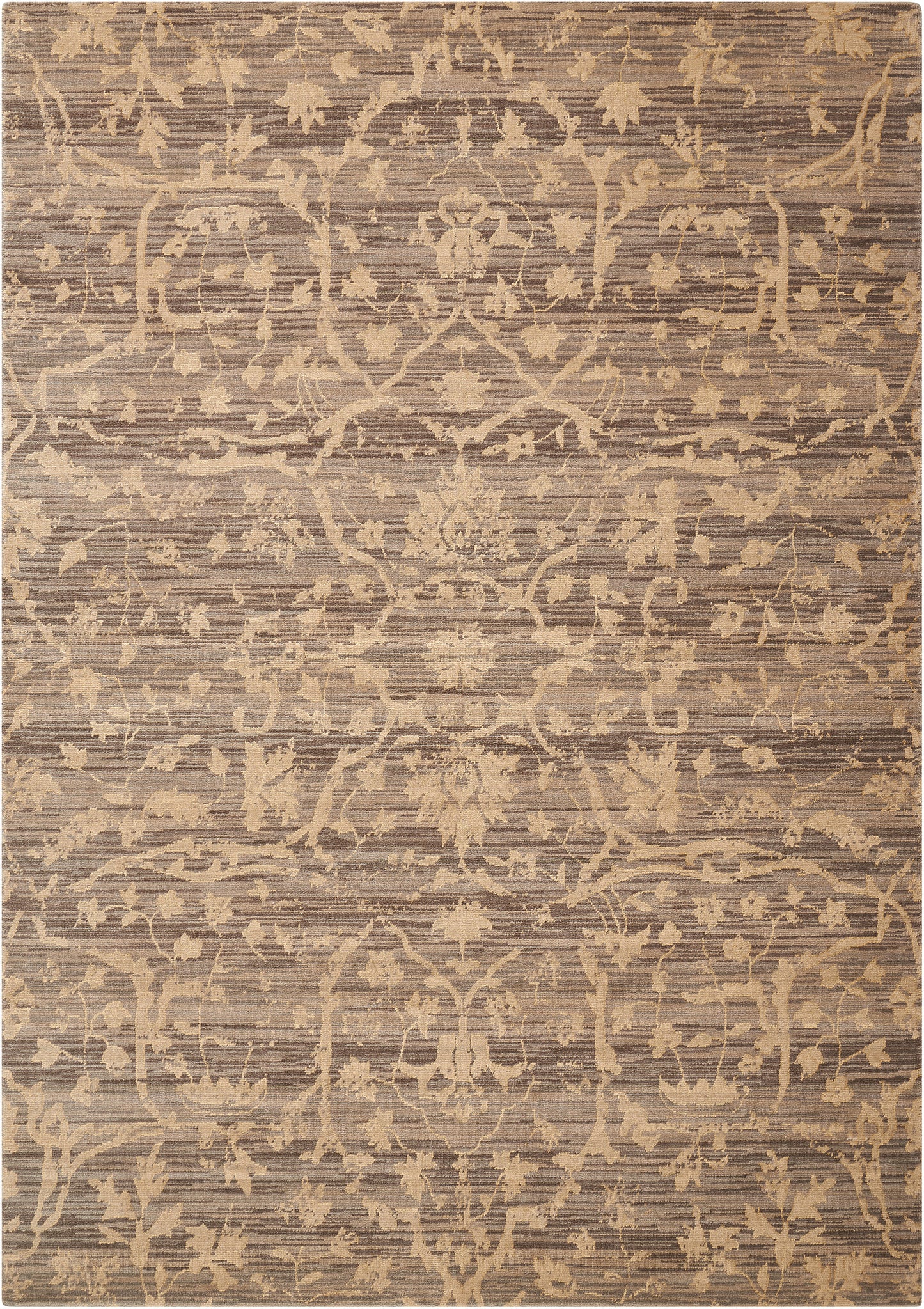 Nourison Home Silk Elements SKE22 Taupe Traditional Loomed Rug
