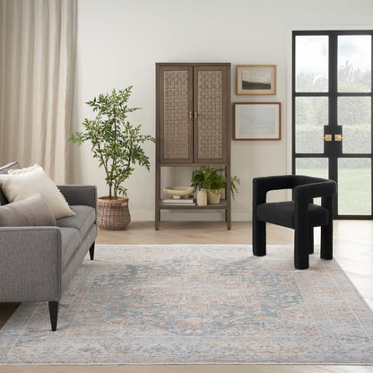 Nourison Home Elegant Heirlooms  Ivory Blue  Traditional